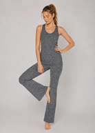Women's Light Heather Racer Tank Made in USA detail view 2