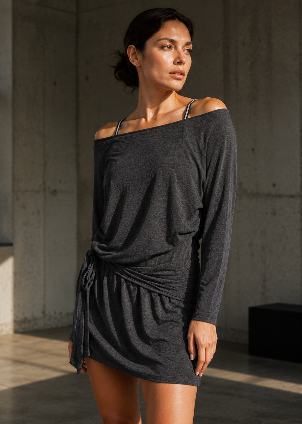 Women's Light Heather Wrap Dress Made in USA