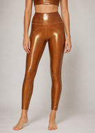 Women's Copper Sleek Yoga 2-Piece Set Made in USA side view
