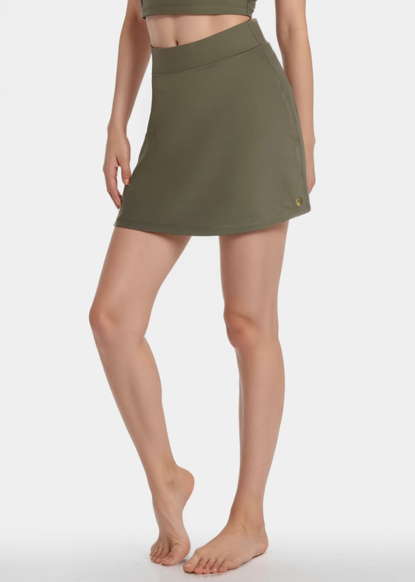 Women's Built-in Pocket Short Tennis Skirt Made in USA detail view 4
