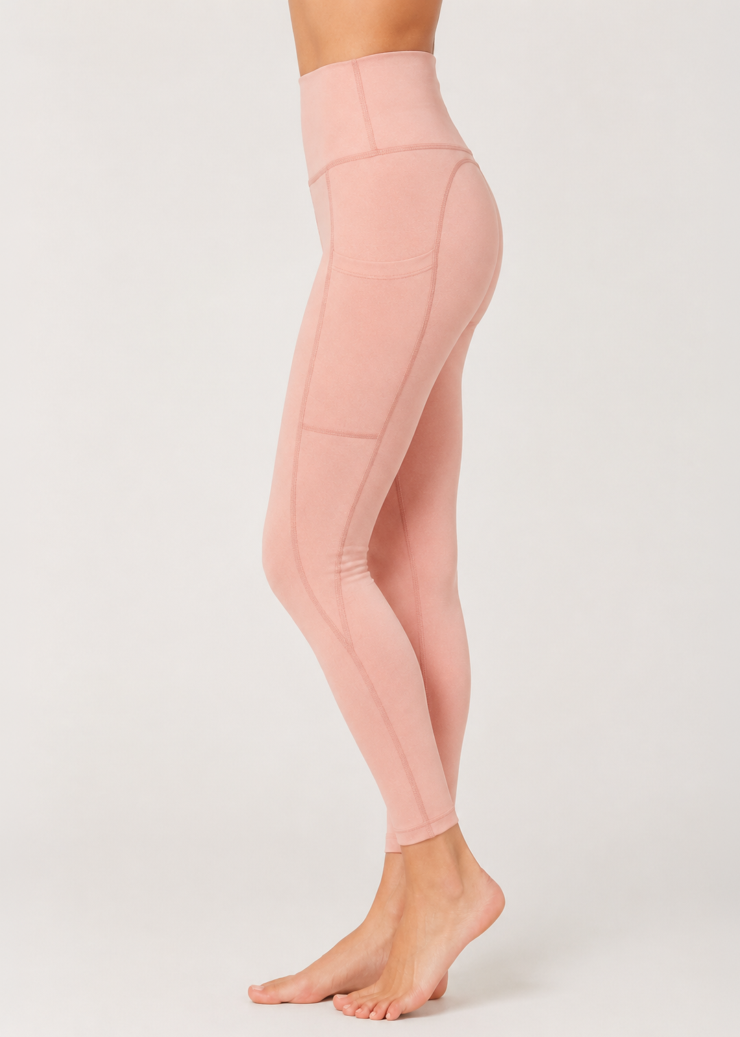 Women's Stretch Heather Pocket Legging Made in USA detail view 13