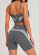 Women's Curve Panel Biker Shorts Made in USA front view