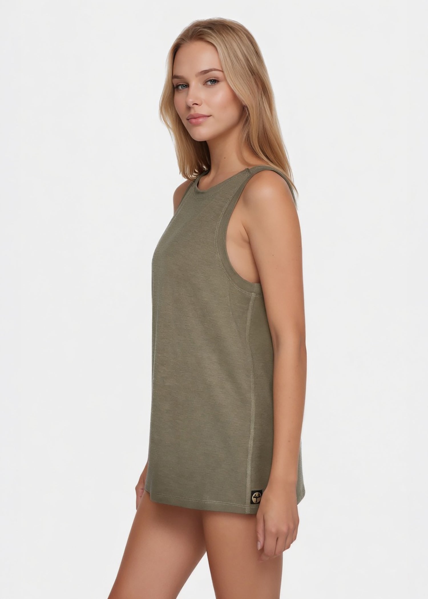 Women's Relaxed Fit Tank Made in USA detail view 7