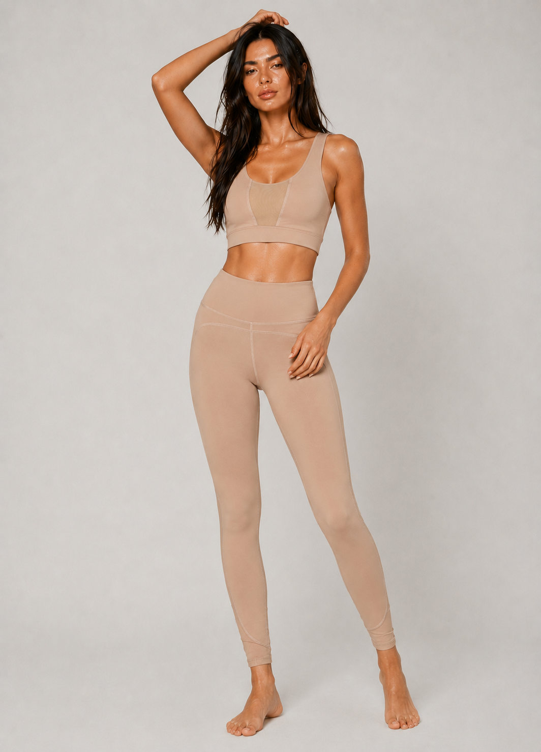 Women's Slim Mesh Leggings Made in USA detail view 9