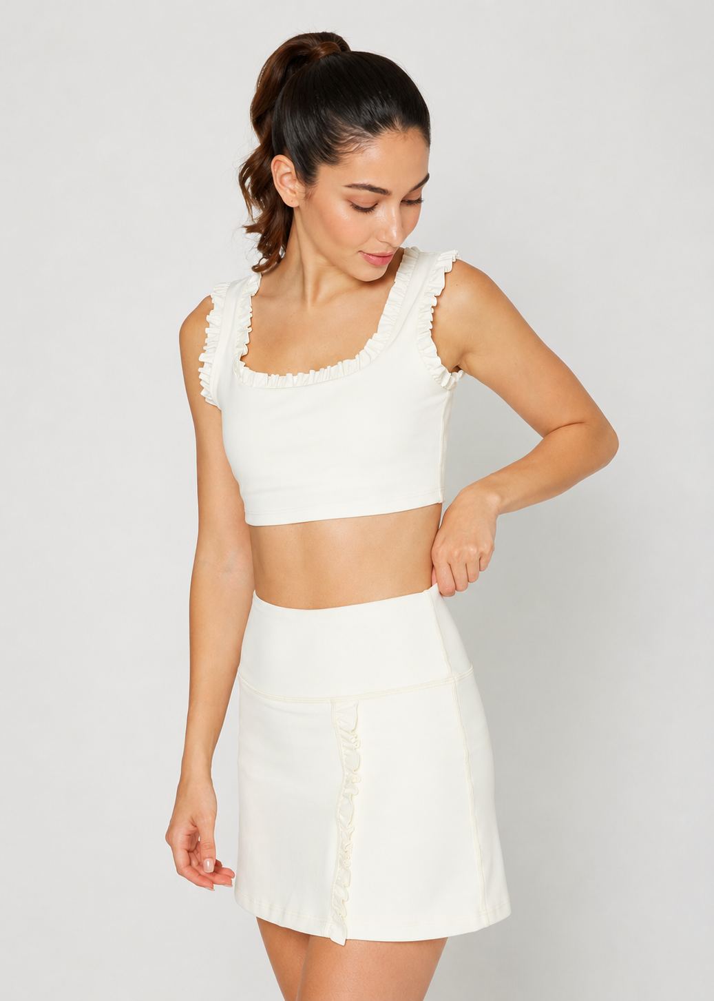 Women's Ruffle Tennis 2-Piece Set Made in USA detail view 4
