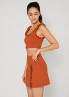 Women's Ruffle Tennis 2-Piece Set Made in USA back view