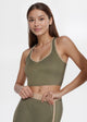 Women's Contrast Cropped Sports Bra Made in USA detail view 8