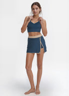 Women's Contrast Cropped Sports Bra Made in USA detail view 17