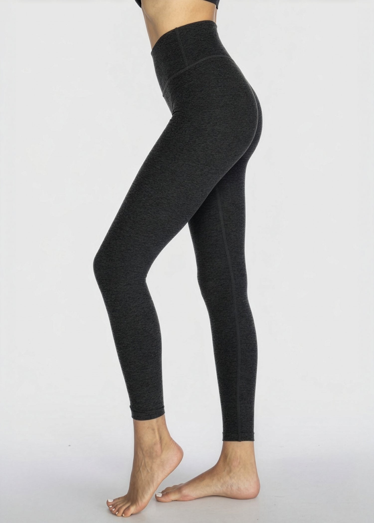 Women's High Waisted Yoga Leggings Made in USA back view
