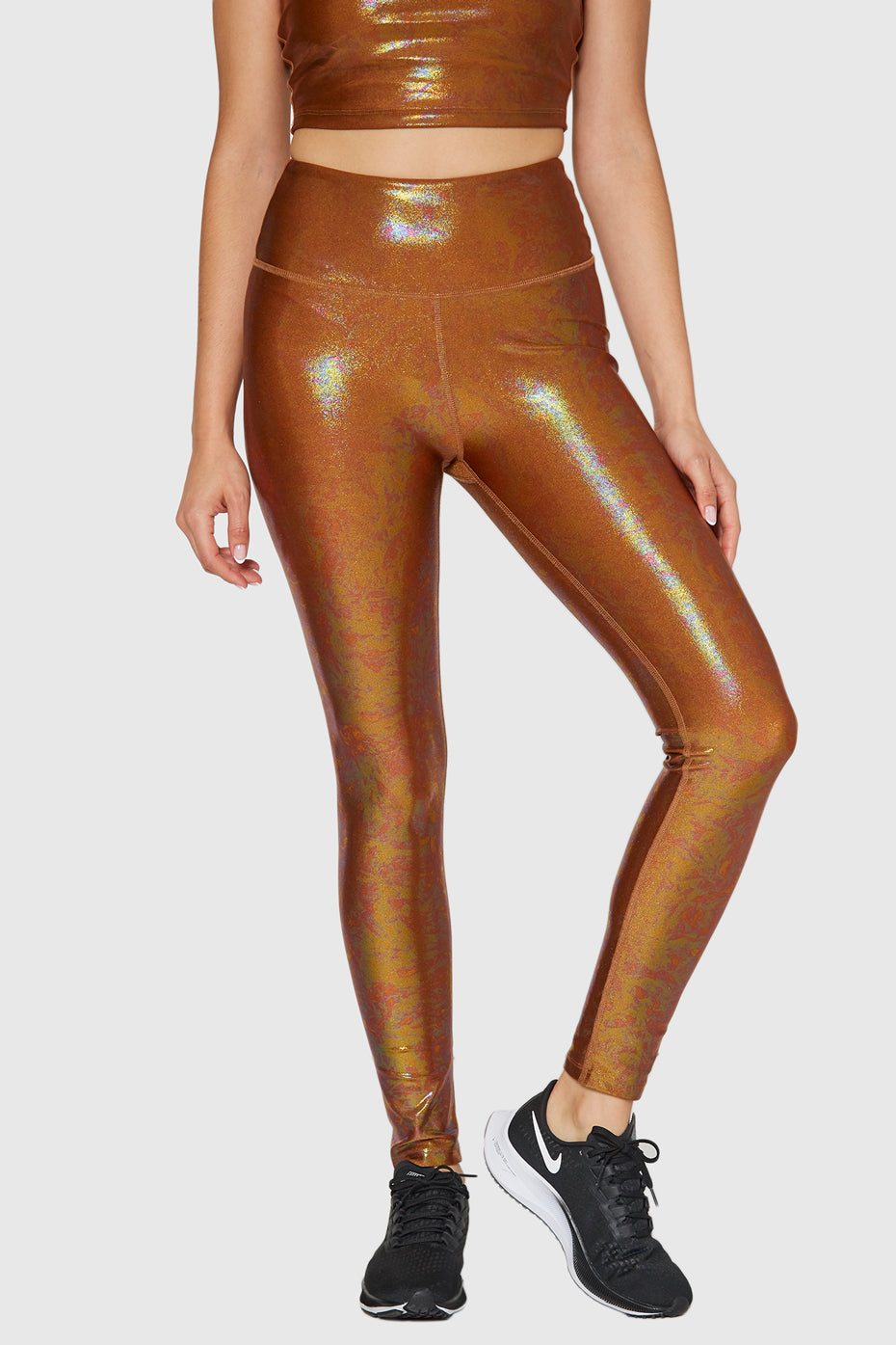 Women's Point Back Leggings Made in USA front view