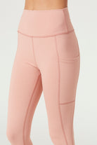 Women's Stretch Heather Pocket Legging Made in USA detail view 15