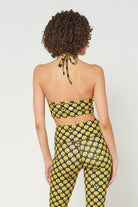 Women's Halter Tie-Back Crop Top Made in USA side view