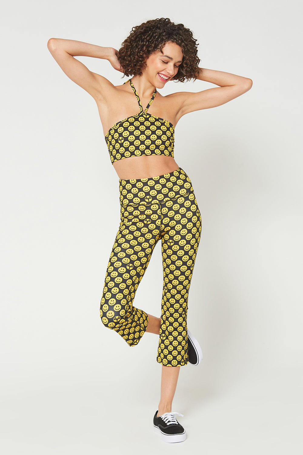 Women's Flare Crop Leggings Made in USA detail view 3