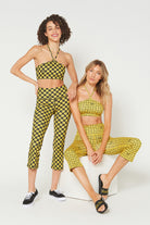 Women's Flare Crop Leggings Made in USA detail view 7