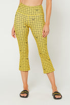 Women's Flare Crop Leggings Made in USA detail view 9