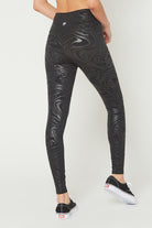 Women's Metallic Marble Leggings Made in USA detail view 8