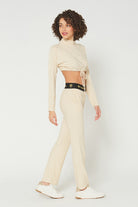 Women's Light Heather Studio 2-Piece Set Made in USA front view