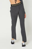 Women's Light Heather Logo Relaxed Pants Made in USA detail view 8
