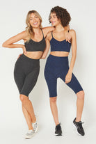 Women's Seamless Biker Shorts Made in USA front view