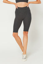Women's Seamless Biker Shorts Made in USA back view