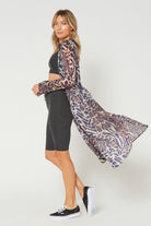 Women's Wild Side Maxi Cover Up Shirt Made in USA side view