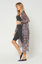 Women's Wild Side Maxi Cover Up Shirt Made in USA detail view 5