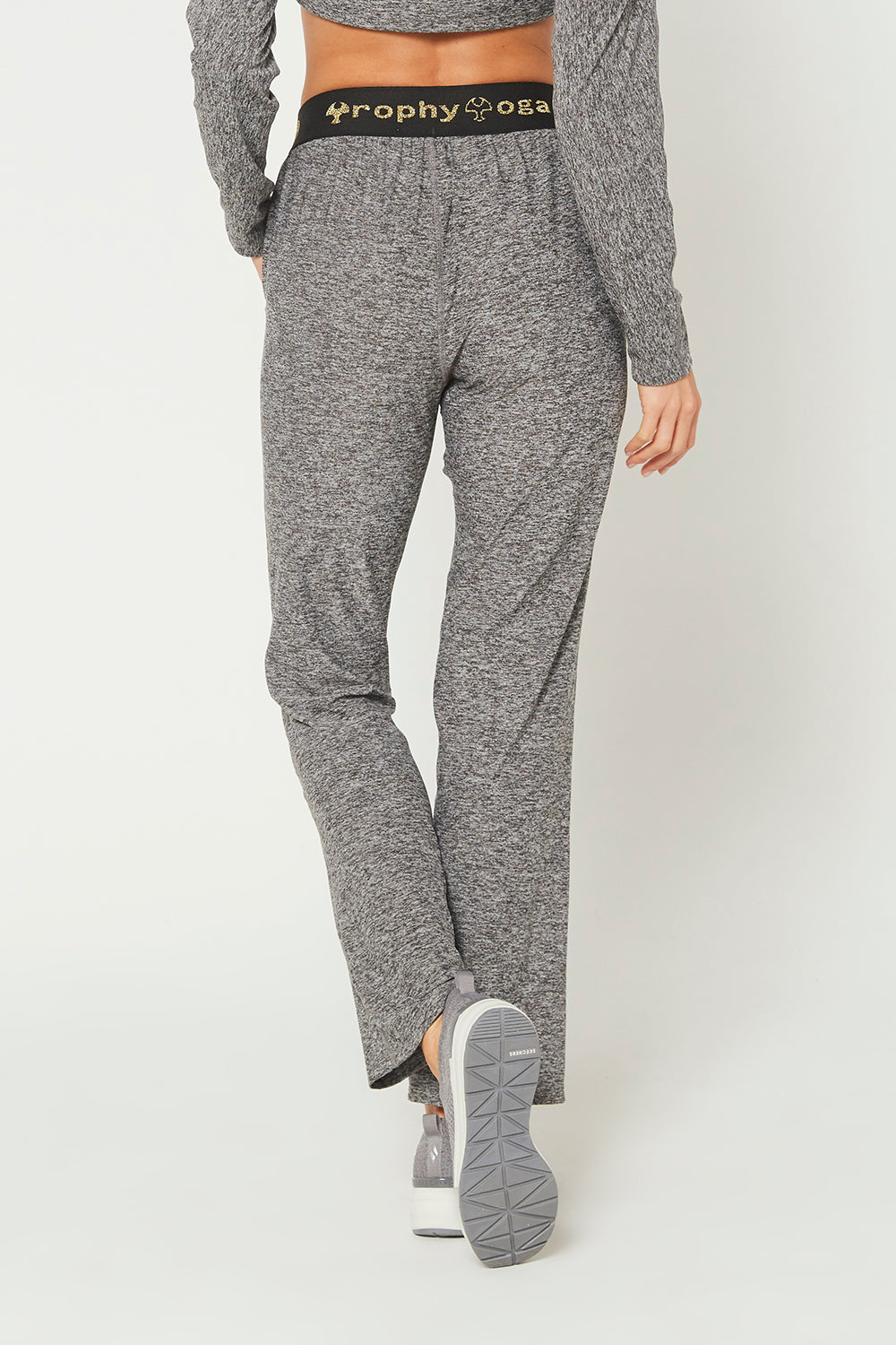 Women's Light Heather Logo Relaxed Pants Made in USA detail view 12