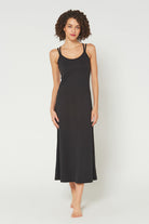Women's Cross Back Strap Maxi Dress Made in USA detail view 8