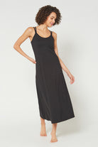 Women's Cross Back Strap Maxi Dress Made in USA detail view 9