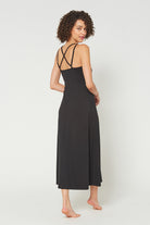 Women's Cross Back Strap Maxi Dress Made in USA detail view 11