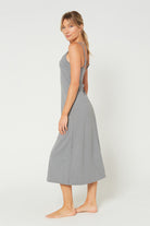 Women's Cross Back Strap Maxi Dress Made in USA detail view 17
