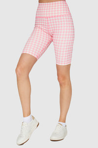 Houndstooth Biker Shorts