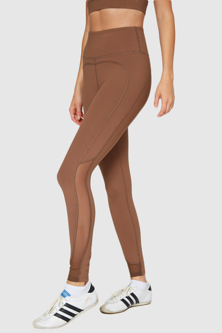 Women's Slim Mesh Yoga 2-Piece Set Made in USA back view
