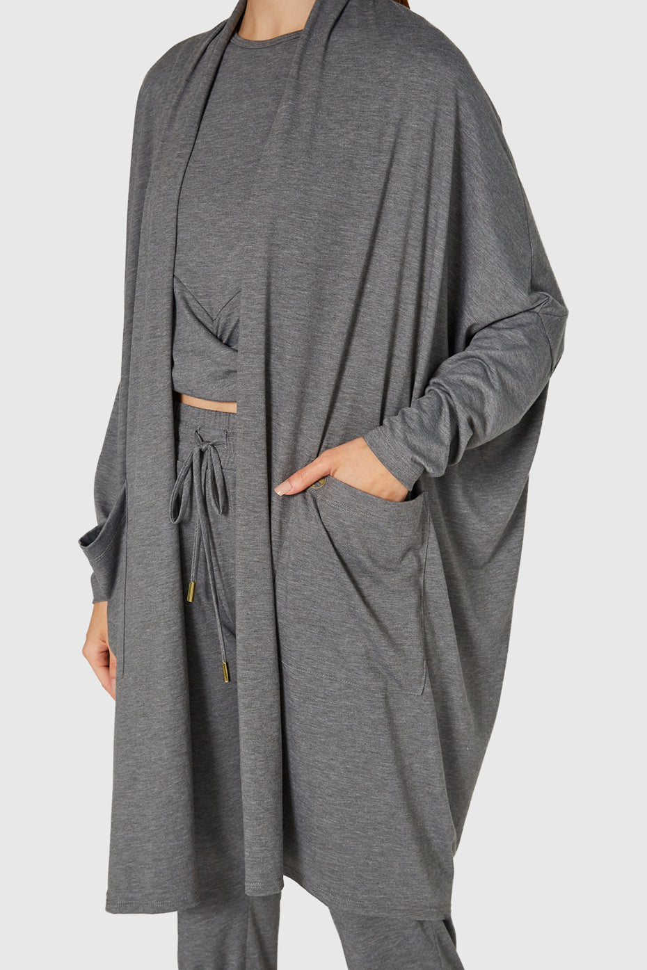 Women's Cocoon Cardigan Made in USA detail view 10