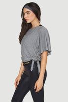 Women's Side Tie Tee Made in USA detail view 6