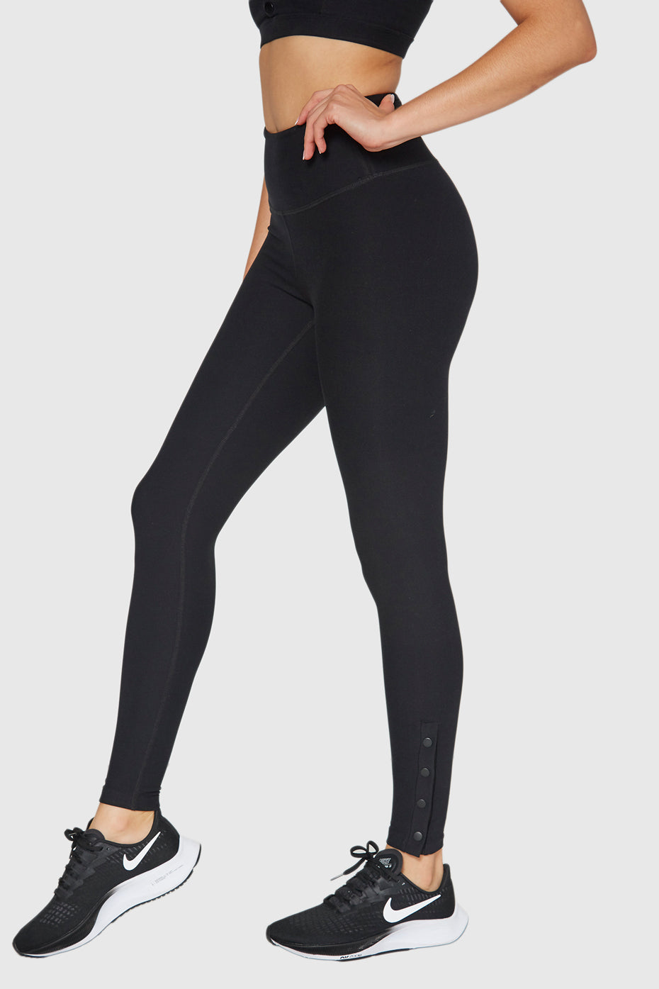 Women's Sports Leggings, Yoga Pants, High Waist, Tight-fitting And  One-piece, Nine-point Length | SHEIN