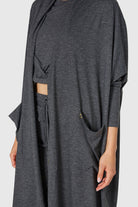 Women's Cocoon Cardigan Made in USA detail view 4