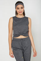 Women's Twister Crop Tank Made in USA front view