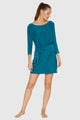 Women's Light Heather Wrap Dress Made in USA detail view 2