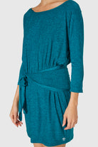 Women's Light Heather Wrap Dress Made in USA detail view 5
