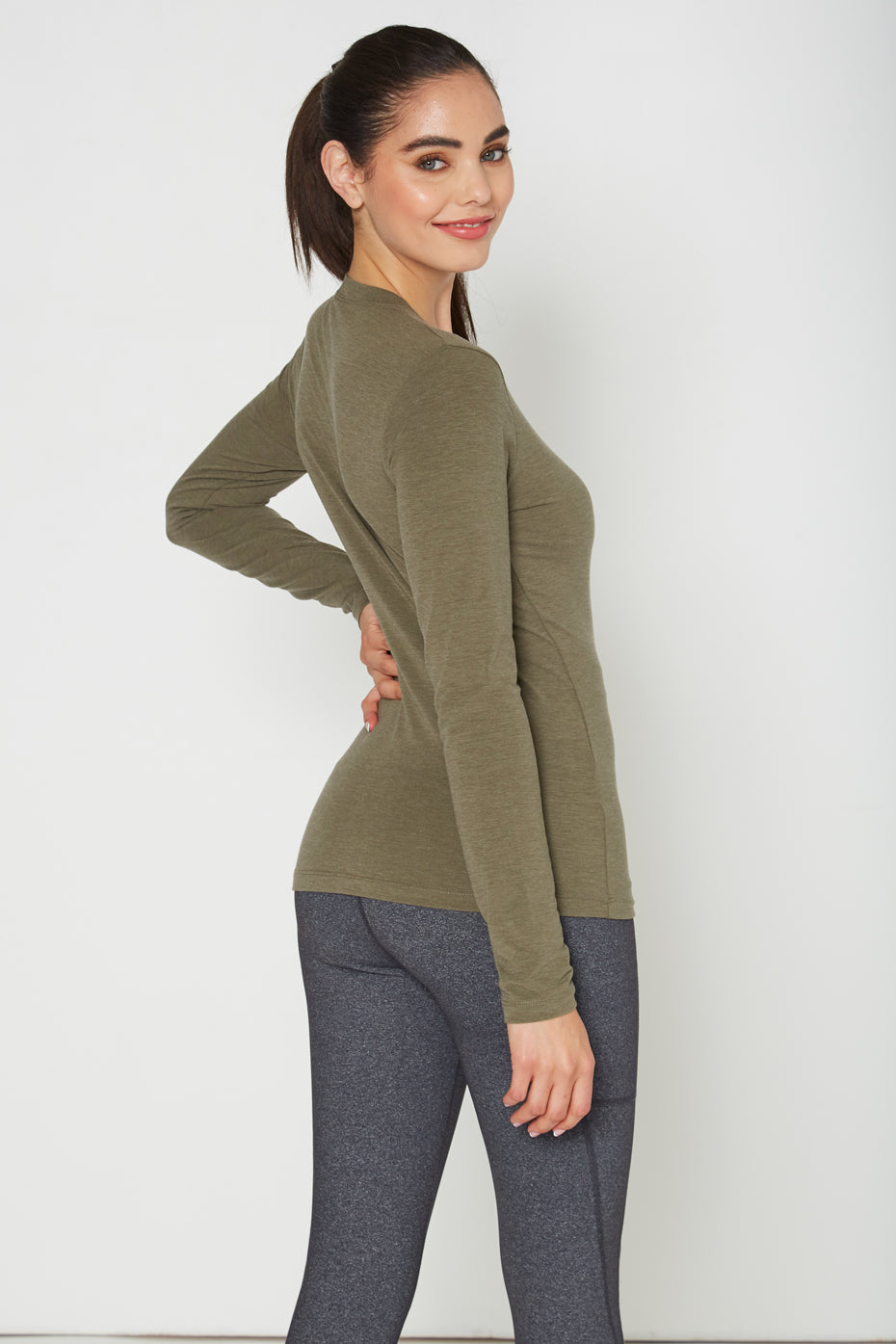 Women's Classic Crew Long Sleeve Made in USA detail view 13