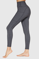 Women's Stretch Heather Pocket Legging Made in USA side view