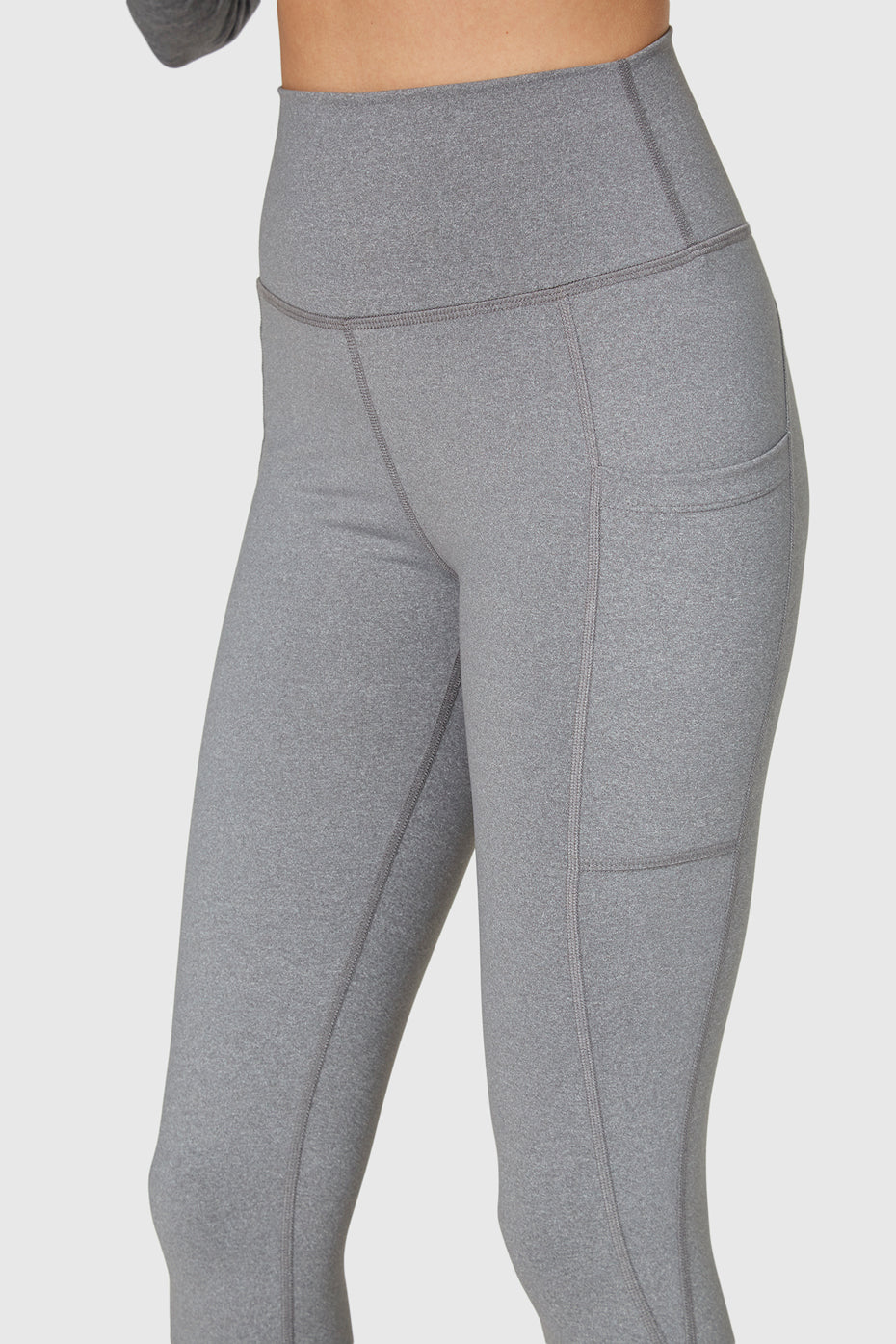 Women's Stretch Heather Pocket Legging Made in USA detail view 6