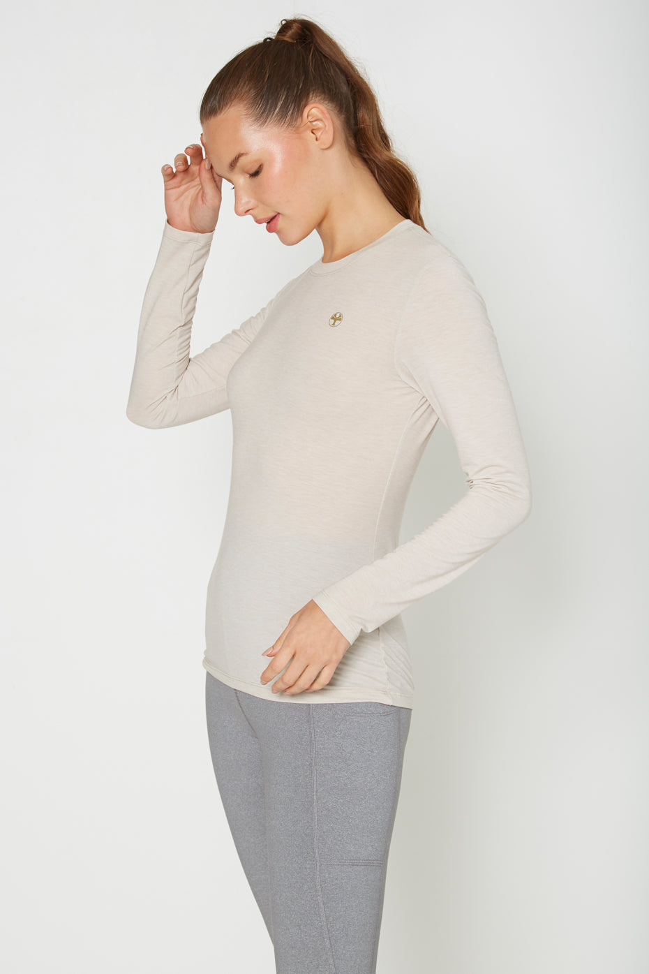 Women's Classic Crew Long Sleeve Made in USA side view