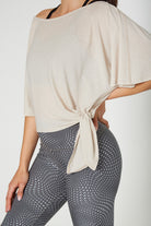 Women's Side Tie Tee Made in USA detail view 3