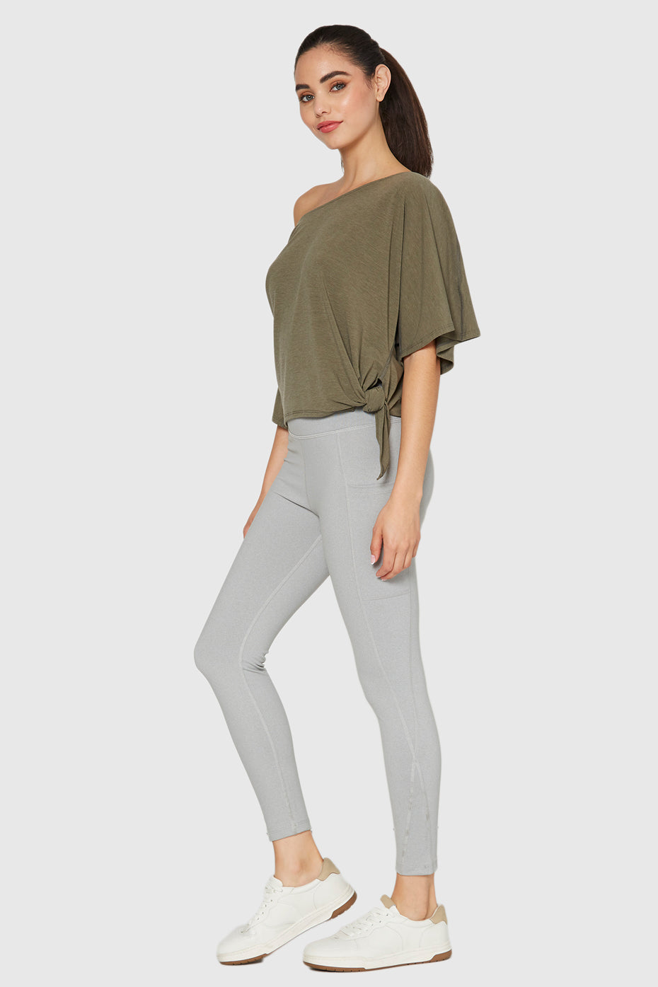 Women's Side Tie Tee Made in USA detail view 15