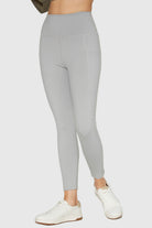 Women's Stretch Heather Pocket Legging Made in USA detail view 8