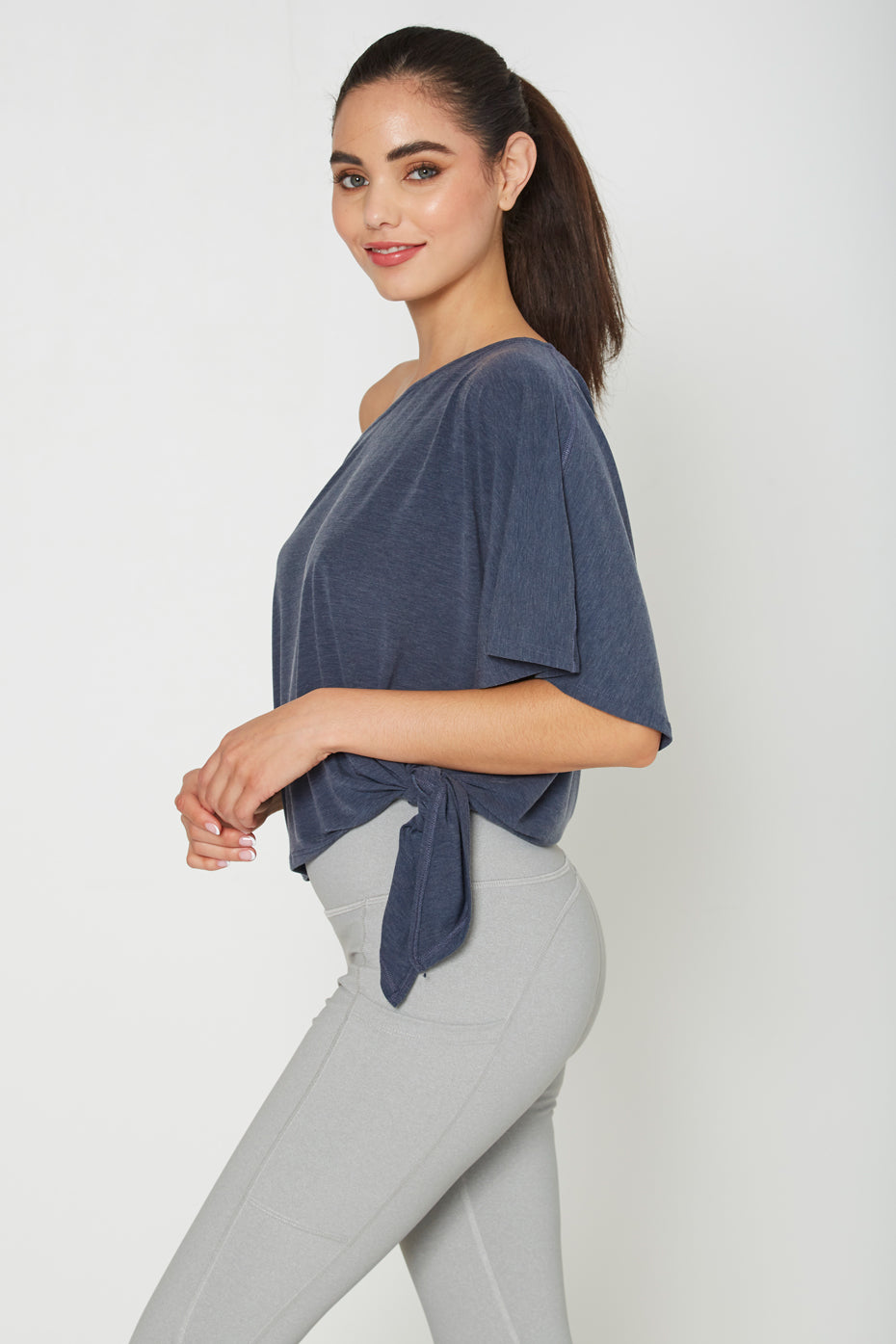 Women's Side Tie Tee Made in USA detail view 19