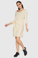 Women's Light Heather Wrap Dress Made in USA detail view 10