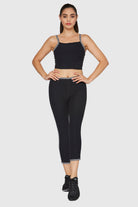 Women's Bias Stripe Crop Top Made in USA detail view 1